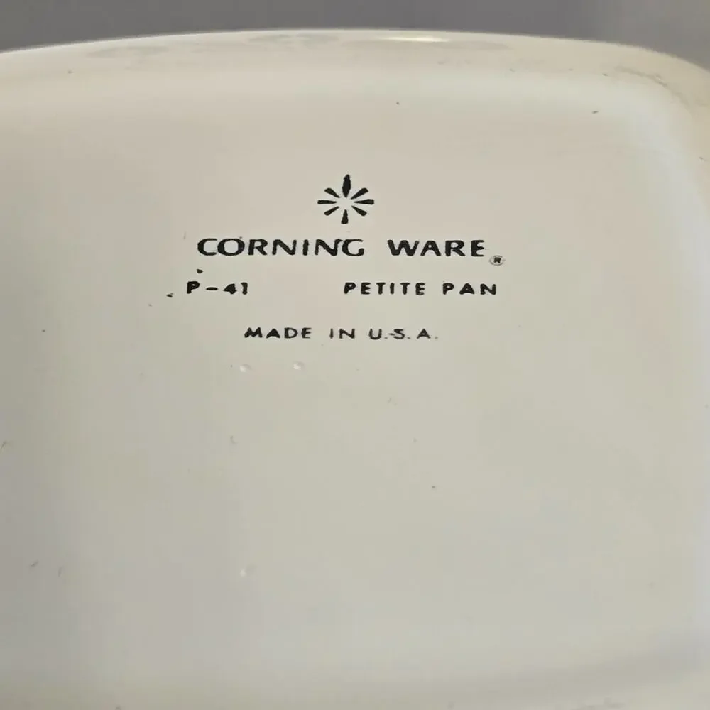 VTG Corning Ware P-41 Petite Pans 2 Blue Cornflower Mini USA Set Of 2